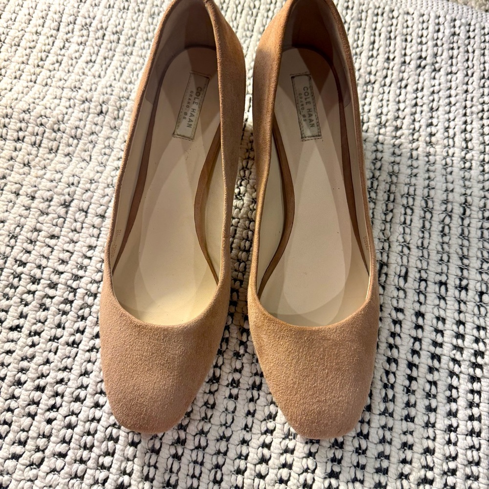 Cole Haan Suede Flats in Light Tan/Blush - Picture 6 of 13